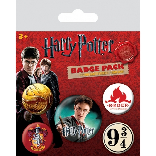 Harry Potter - Pack 5 badges Gryffindor
