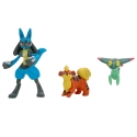 Pokémon - Pack 3 figurines Pokémon Battle Caninos, Fantyrm, Lucario 5 cm