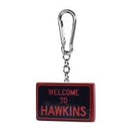 Stranger Things - Porte-clés caoutchouc 3D Hawkins Sign 6 cm