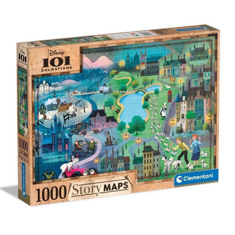 101 Dalmatiens, Les - Disney Story Maps puzzle Les 101 Dalmatiens (1000 pièces)