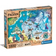 Disney - Puzzle Story Maps La Reine des neiges (1000 pièces)