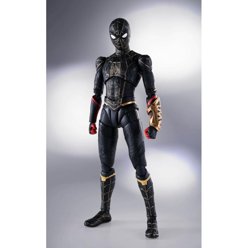 Spider-Man : No Way Home - Figurine S.H. Figuarts  Black & Gold Suit (Special Set) 15 cm