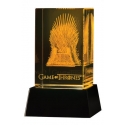 Game of Thrones - Bloc de verre 3D LED Iron Throne 8 cm