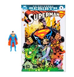 DC Page Punchers - Figurine et comic book Superman (Rebirth) 8 cm