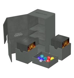 Ultimate Guard - Twin Flip`n`Tray 200+ XenoSkin Monocolor Gris