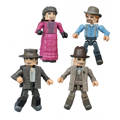 Retour vers le futur - Pack 4 figurines Minimates 30th Anniversary 1885 Box Set 5 cm