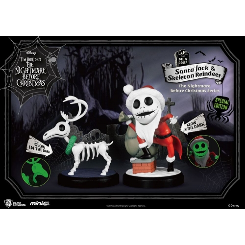 L'étrange Noël de Mr. Jack - Pack 2 figurine Mini Egg Attack Santa Jack & Skeleton Reindeer 8 cm