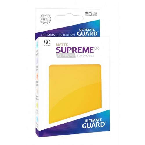 Ultimate Guard - 80 pochettes Supreme UX Sleeves taille standard Jaune Mat