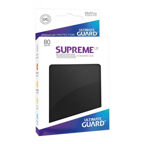 Ultimate Guard - 80 pochettes Supreme UX Sleeves taille standard Noir