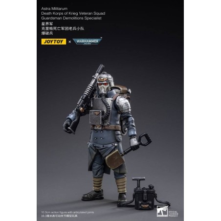 Warhammer 40k - Figurine 1/18 Death Korps of Krieg Veteran Squad Guardsman Demolitions Specialist 10 cm