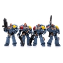 Warhammer 40k - Pack 4 figurines 1/18 Space Wolves Battle Hunters 12 cm