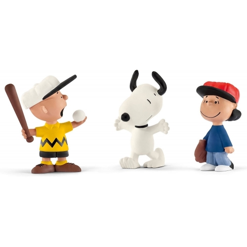 Snoopy - Pack 3 figurines Snoopy Baseball 6 cm