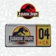 Jurassic Park - Réplique 1/1 plaque minéralogique Dennis Nedry