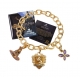Harry Potter - Bracelet avec pendentifs plaqué or Lumos Hufflepuff