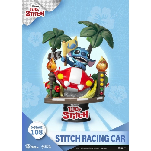 Lilo & Stitch - Diorama D-Stage Stitch Racing Car 15 cm