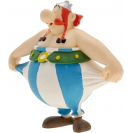 Astérix - Figurine Obelix tenant son pantalon 8 cm