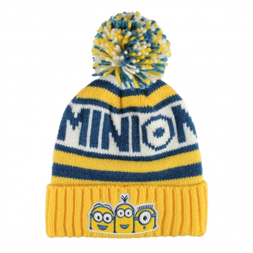 Les Minions - Bonnet Knitted Logo