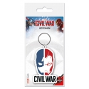 Captain America Civil War - Porte-clés caoutchouc Face Split 6 cm