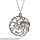 Games of Throne - Pendentif et collier argent Targaryen