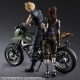 Final Fantasy VII Remake Play Arts Kai - Figurines et véhicule Jessie, Cloud & Bike