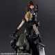 Final Fantasy VII Remake Play Arts Kai - Figurines et véhicule Jessie, Cloud & Bike