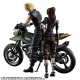 Final Fantasy VII Remake Play Arts Kai - Figurines et véhicule Jessie, Cloud & Bike