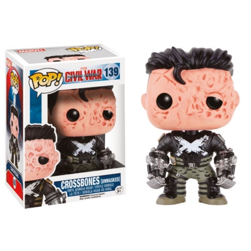 Captain America Civil War - Figurine POP! Bobble Head Crossbones (Unmasked) 9 cm