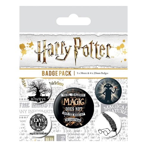 Harry Potter - Pack 5 badges Symboles