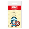 Marvel Comics - Porte-clés caoutchouc Kawaii Captain America 6 cm