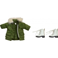 Original Character - Accessoires pour figurines Nendoroid Warm Clothing Set: Boots & Mod Coat (Khaki Green)