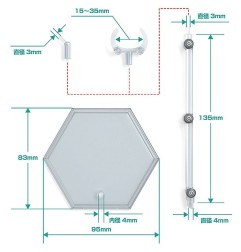 The Simple Stand Nendoroid More - Pack 3 socles pour figurines Hex Type