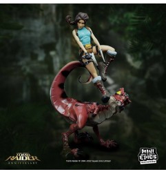 Tomb Raider - Figurine Mini Epics Lara Croft & Raptor 24 cm