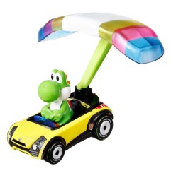 Mario Kart Hot Wheels - Pack 3 véhicules métal 1/64 Yoshi, Waluigi, Mario