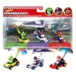 Super Mario - Mario Kart Hot Wheels pack 3 véhicules métal 1/64 Yoshi, Waluigi, Mario
