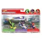 Super Mario - Mario Kart Hot Wheels pack 3 véhicules métal 1/64 Yoshi, Waluigi, Mario
