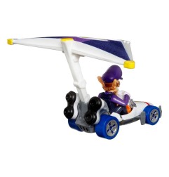 Super Mario - Mario Kart Hot Wheels pack 3 véhicules métal 1/64 Yoshi, Waluigi, Mario