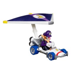 Mario Kart Hot Wheels - Pack 3 véhicules métal 1/64 Yoshi, Waluigi, Mario