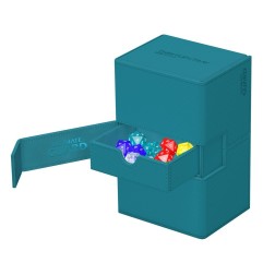 Ultimate Guard - Twin Flip`n`Tray 160+ XenoSkin Monocolor Bleu Pétrole