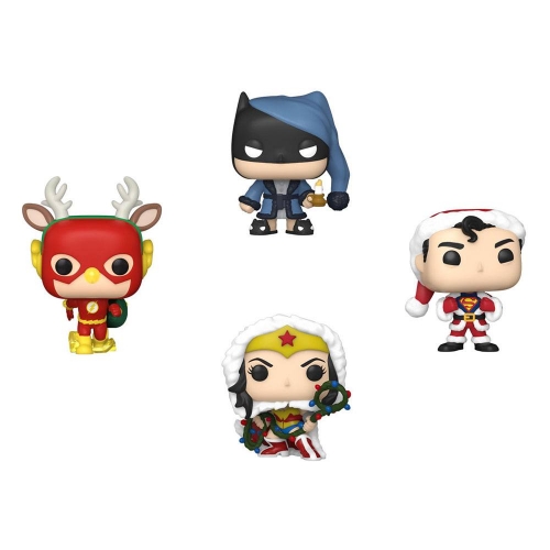 DC Comics Holiday 2022 - Pack 4 figurines Pocket POP! Vinyl Tree Holiday Box 4 cm