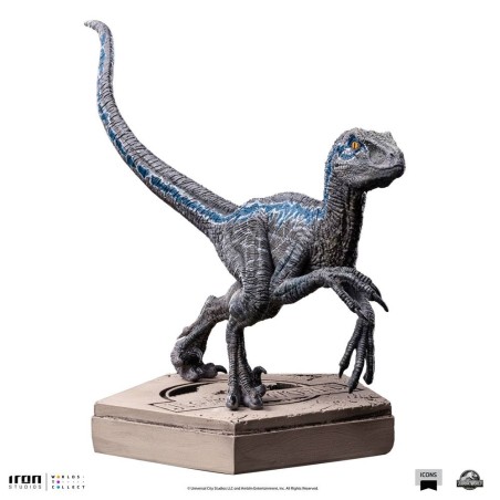 Jurassic Park - Jurassic World Icons statuette Velociraptor Blue 9 cm