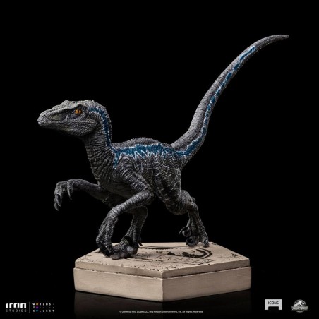Jurassic World - Statuette Icons Velociraptor Blue 9 cm