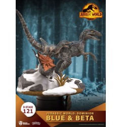 Jurassic World : Le Monde d'après - Diorama D-Stage Blue & Beta 13 cm