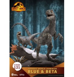 Jurassic Park - Jurassic World : Le Monde d'après D-Stage PVC Diorama Blue & Beta 13 cm