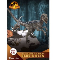 Jurassic Park - Jurassic World : Le Monde d'après D-Stage PVC Diorama Blue & Beta 13 cm