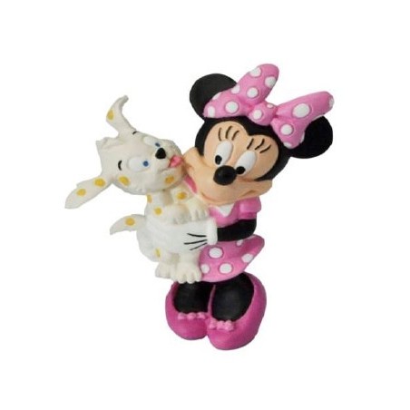 Mickey Mouse, Donald Duck & Cie - La Maison de Mickey figurine Minnie avec chien 7 cm