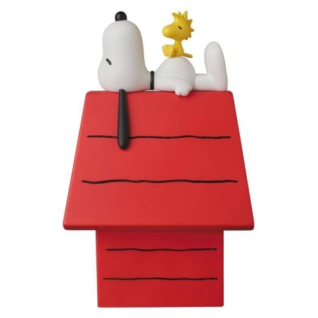 Peanuts - Figurine Medicom VCD Snoopy, Woodstock & Dog House 15 cm