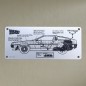 Retour vers le futur - Panneau métal DeLorean Schematic Retour vers le futur - Panneau métal DeLorean Schematic