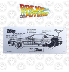 Retour vers le futur - Panneau métal DeLorean Schematic