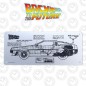 Retour vers le futur - Panneau métal DeLorean Schematic Retour vers le futur - Panneau métal DeLorean Schematic