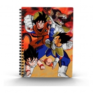 Dragon Ball Z - Cahier effet 3D Goku vs Vegeta